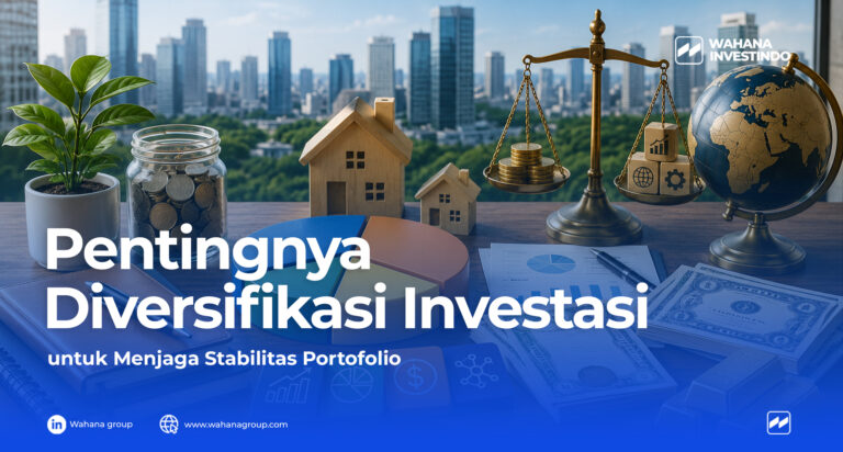 Ilustrasi portofolio investasi yang terdiri dari saham, obligasi, reksa dana, dan instrumen keuangan lainnya sebagai bentuk diversifikasi investasi.
