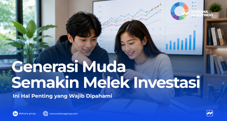 Generasi muda sedang mempelajari investasi digital melalui smartphone dan laptop untuk merencanakan masa depan finansial.